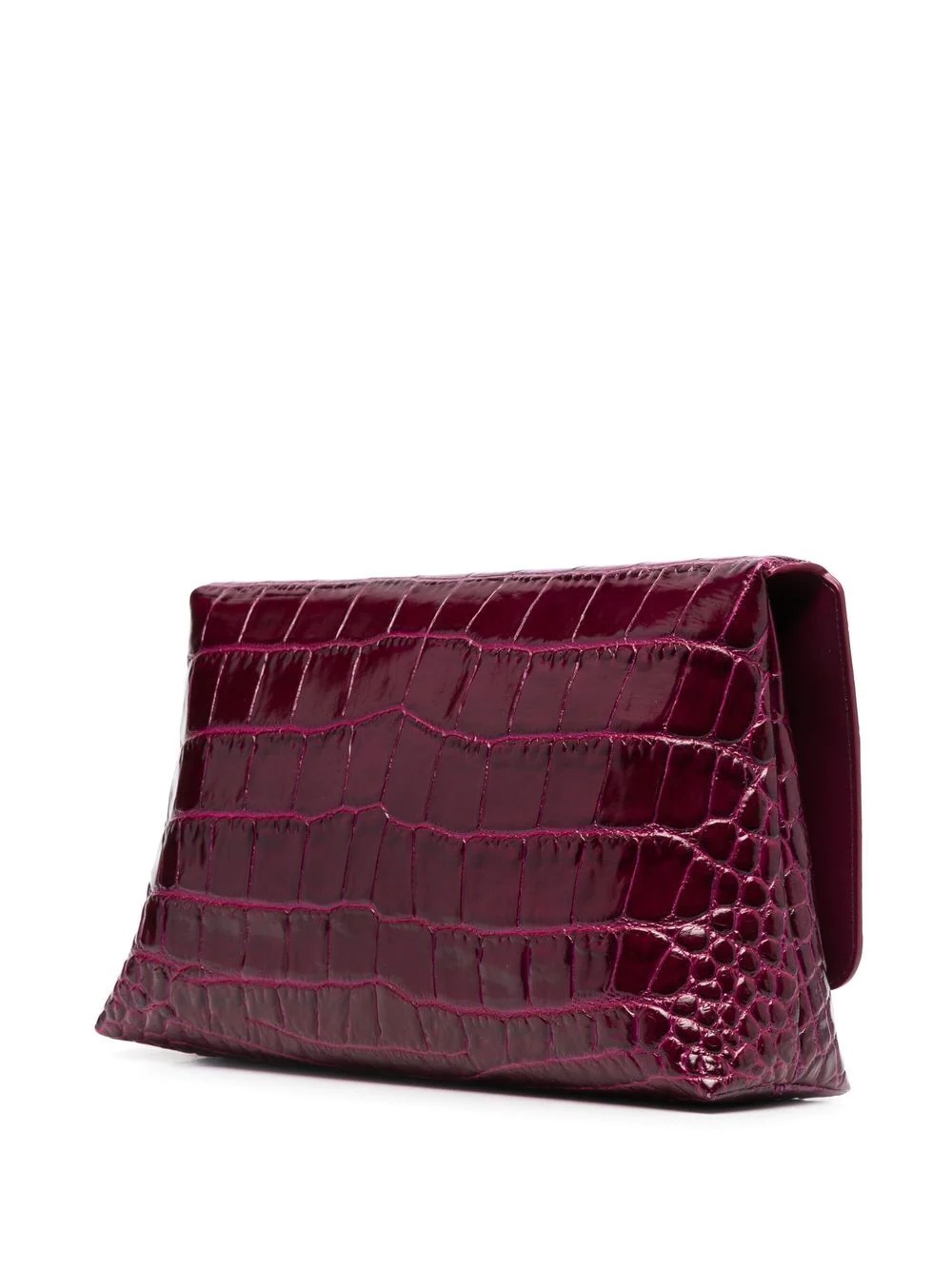 crocodile-effect clutch bag - 3