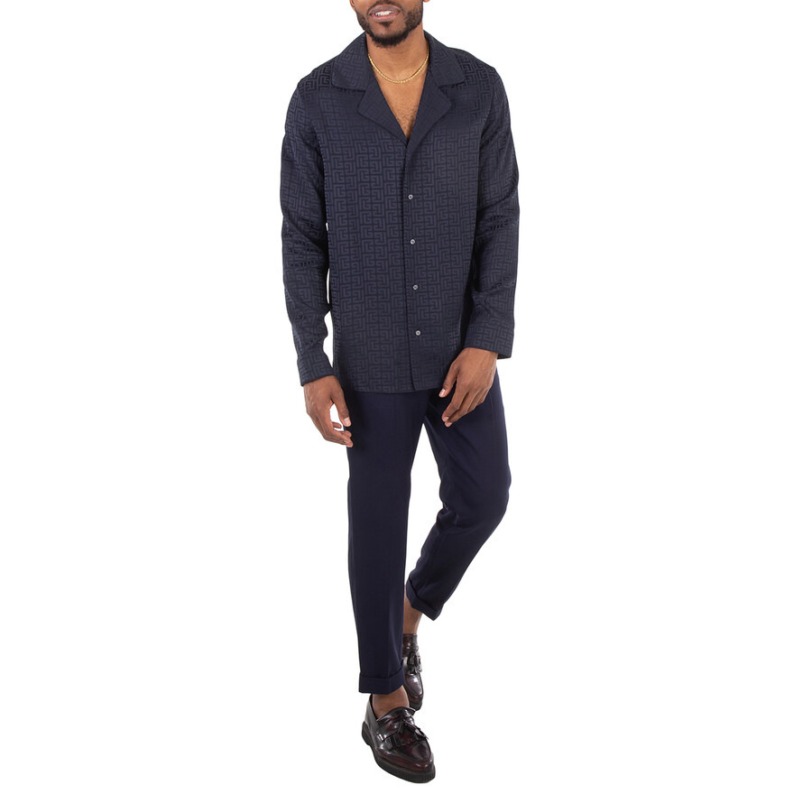 Balmain PB Labyrinth Jacquard Pyjama Shirt - 6