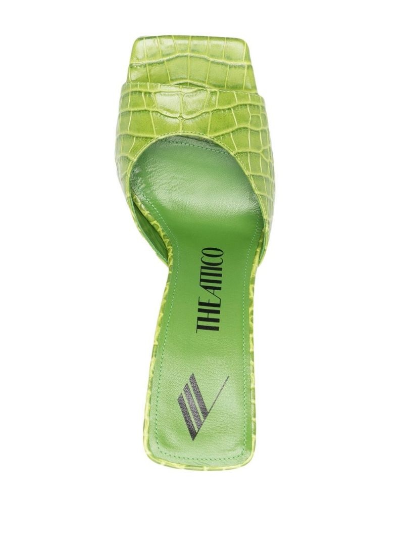 Anais 110mm crocodile-effect sandals - 4