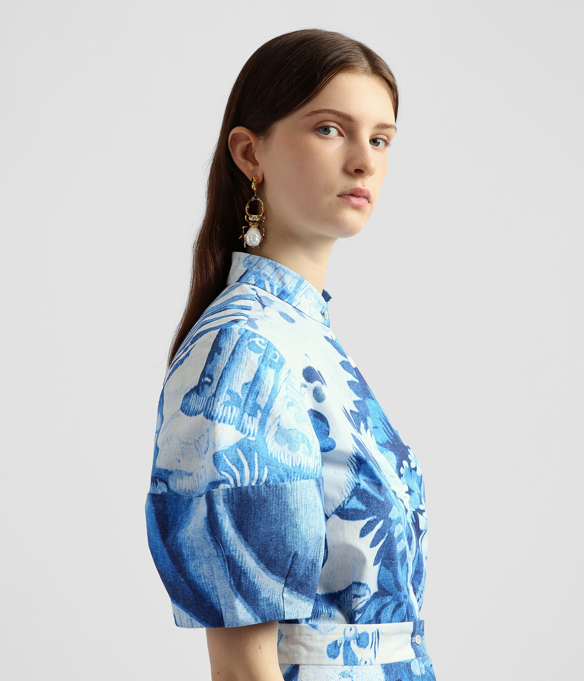 BLOUSON SLEEVE SHIRT - 5
