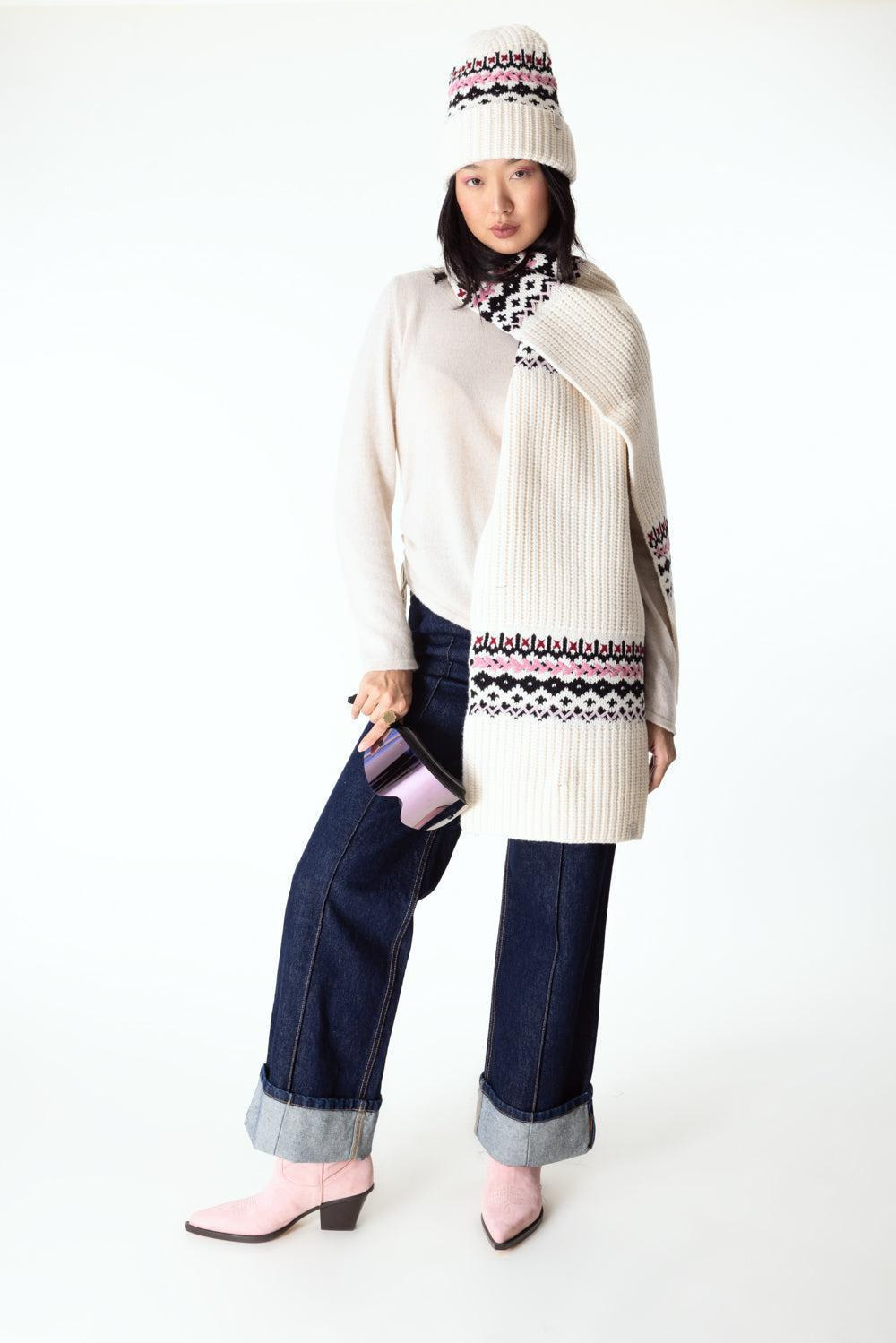 Leigh Fair Isle Scarf - 4