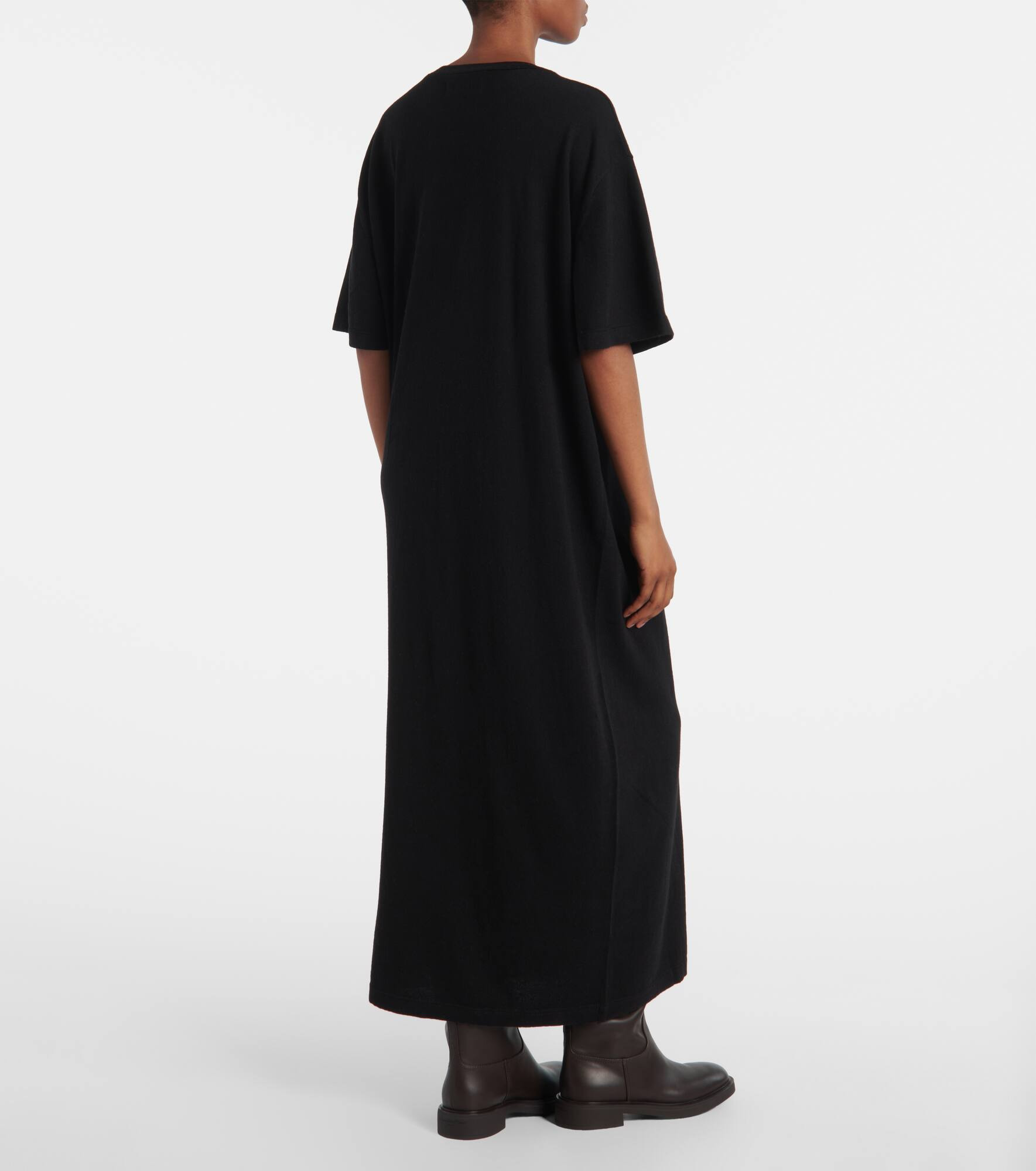 Kris cotton and cashmere maxi dress - 3