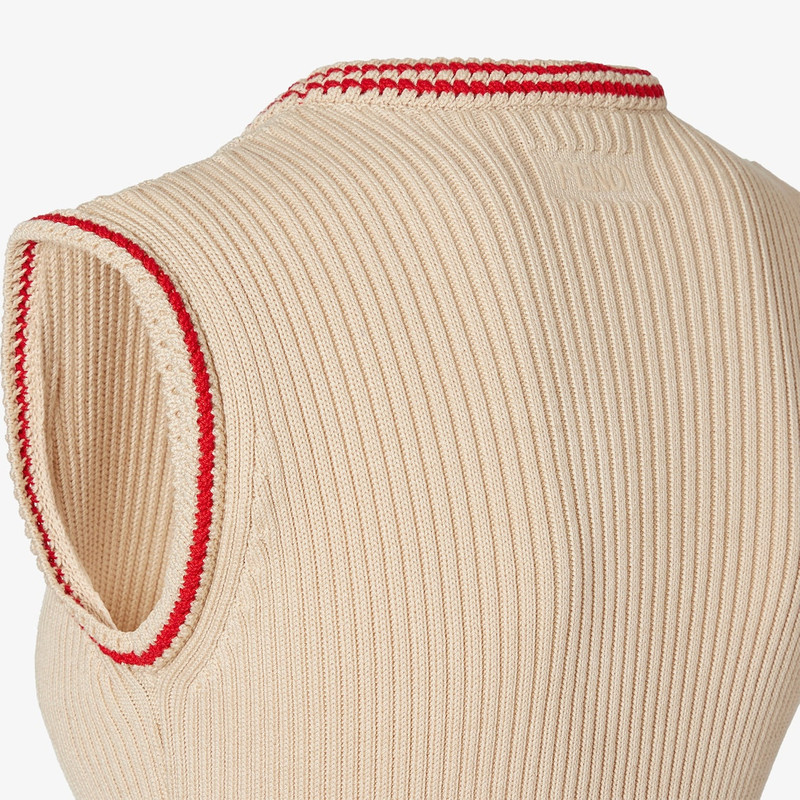 Dress Beige cotton crochet dress 3