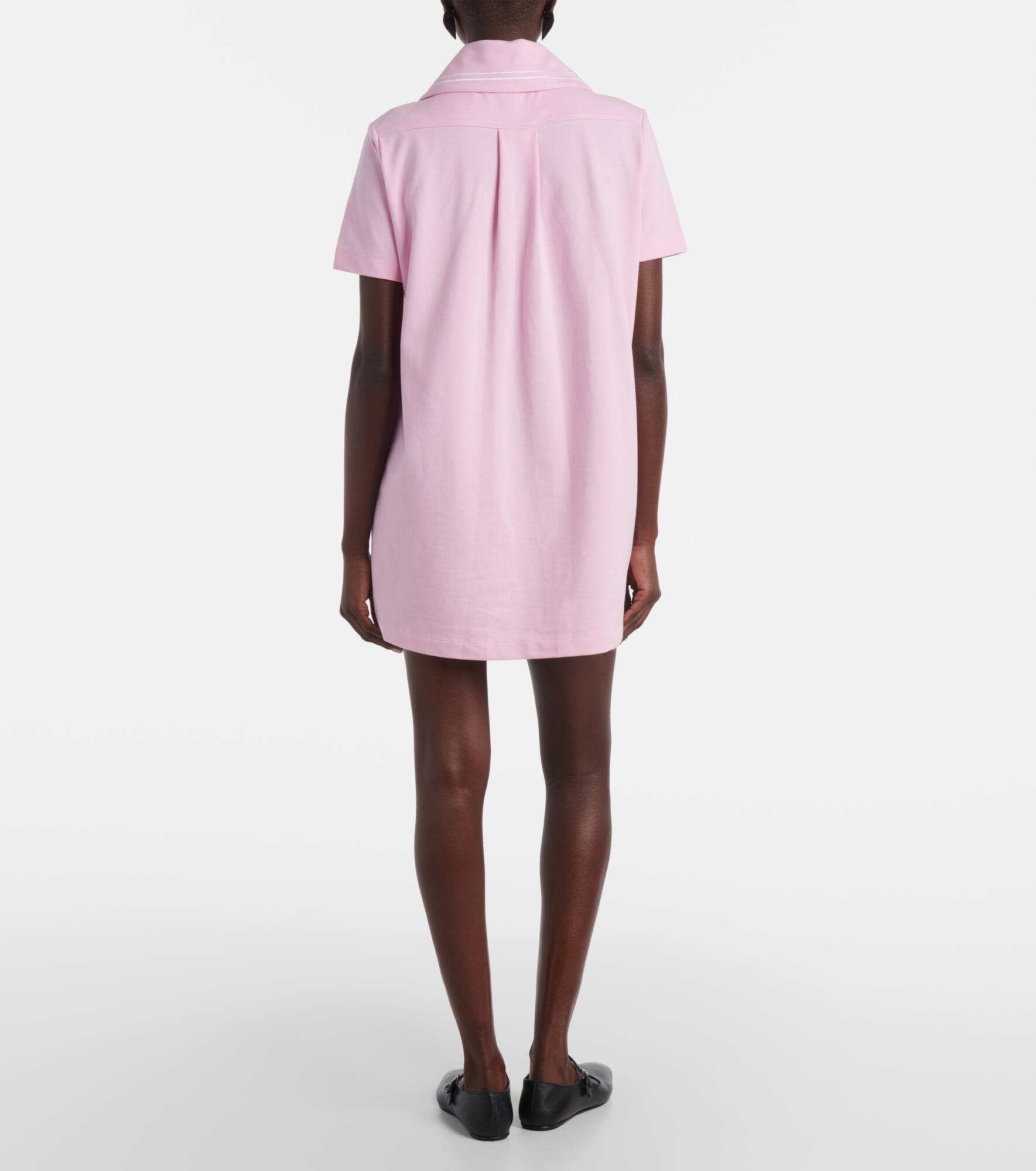 Logo cotton polo dress - 3