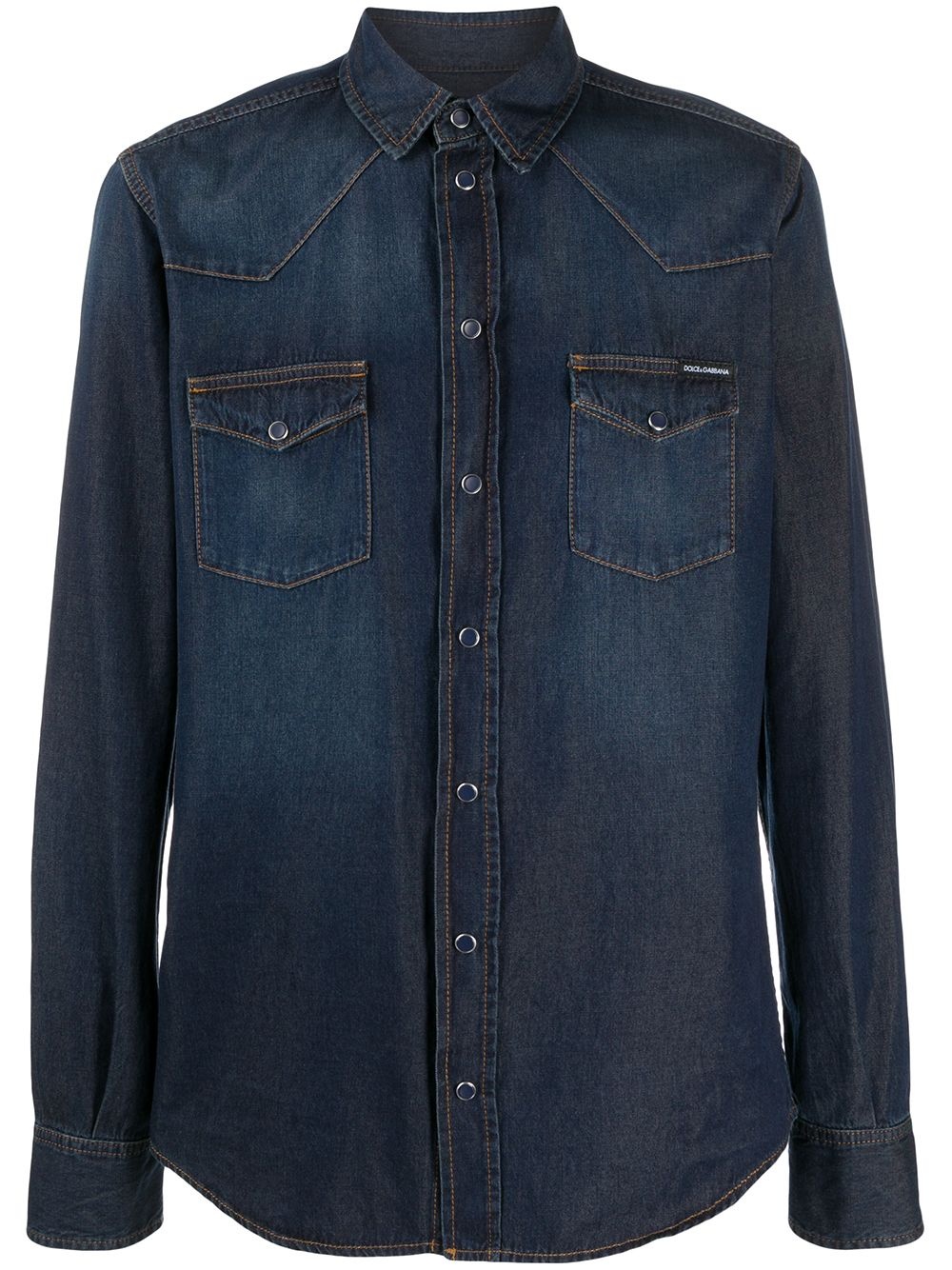 faded denim shirt - 1