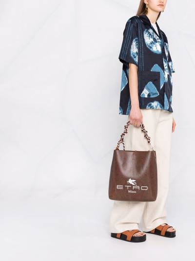 Etro paisley-print logo-print tote bag outlook