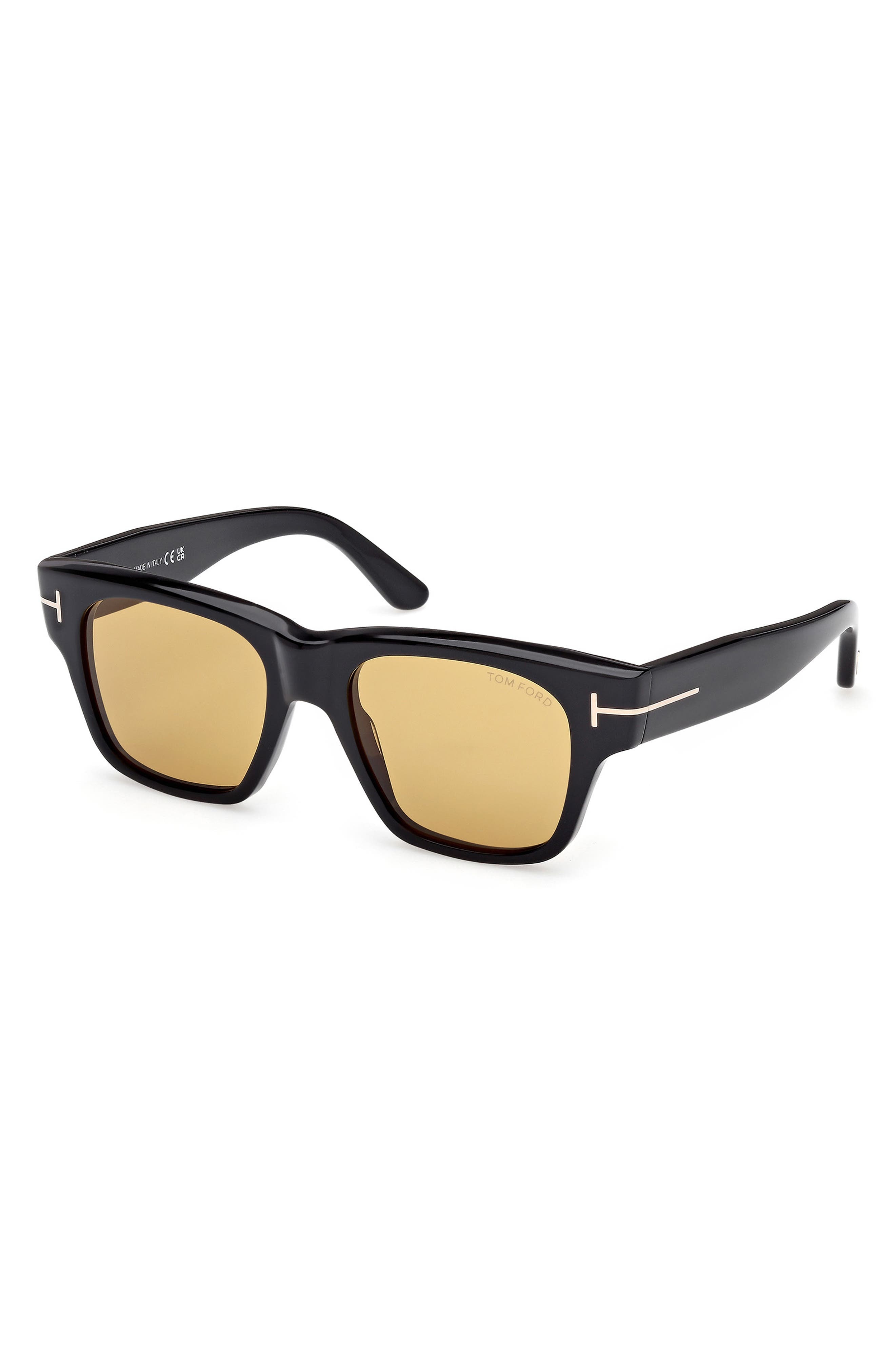 TOM FORD 53mm Square Sunglasses in Shiny Black Eco /Vicuna at Nordstrom - 2