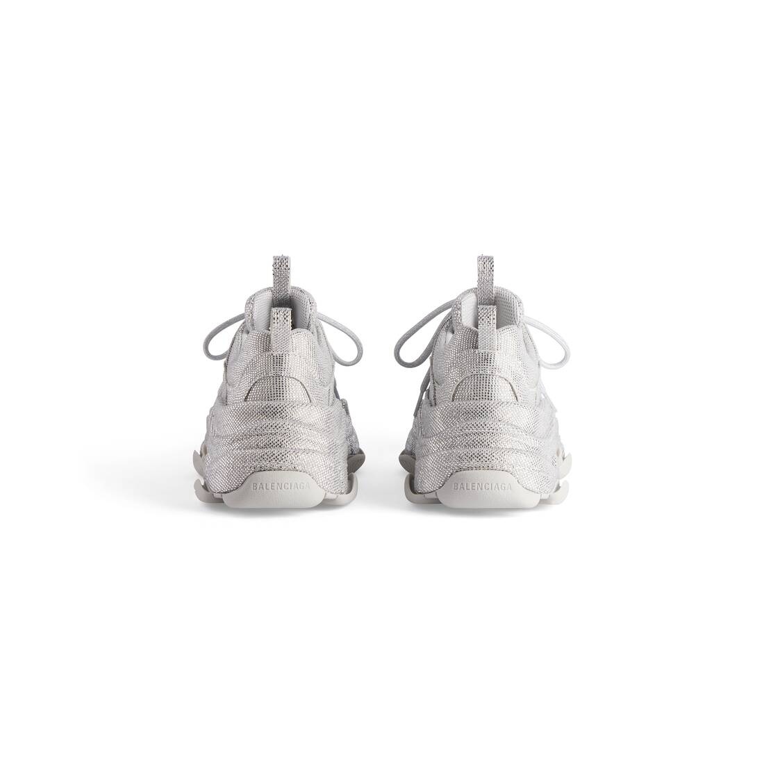 Women's Triple S Sneaker With Rhinestones  in Light Grey - 5
