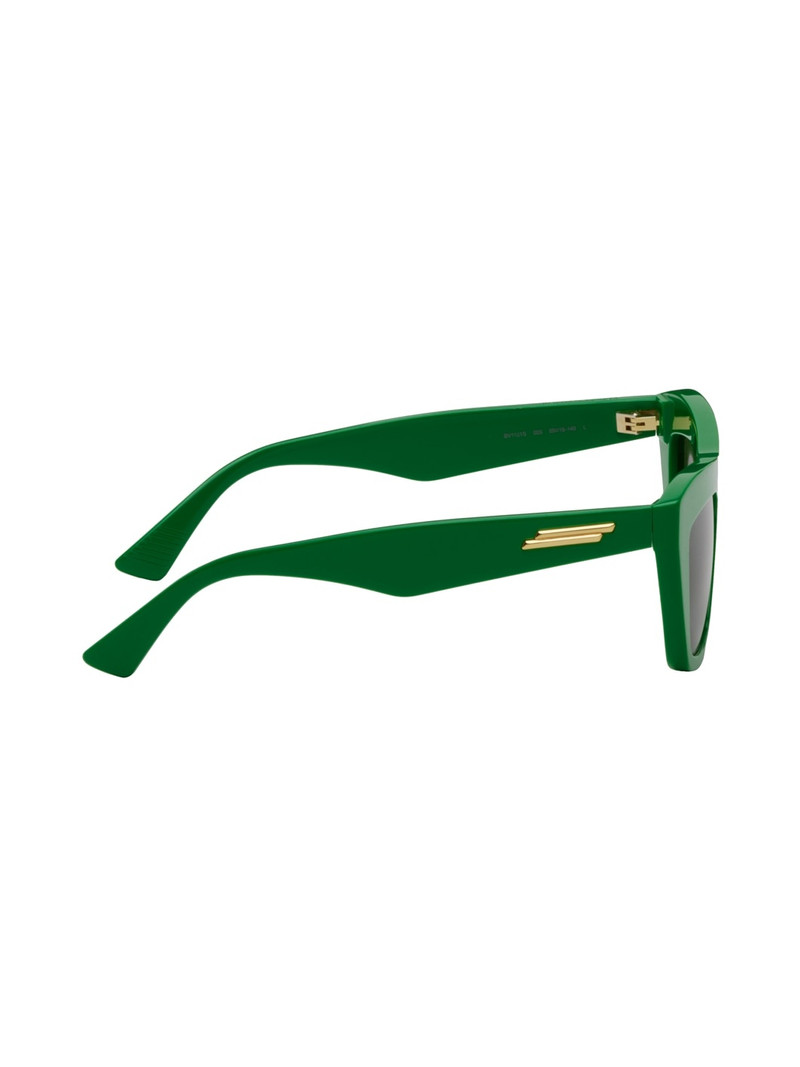 Bottega Veneta Green Cat-Eye Sunglasses outlook