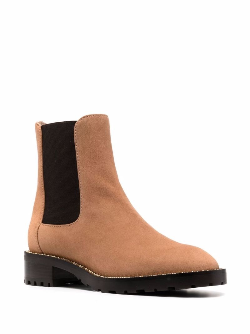 suede chain-link chelsea boots - 2