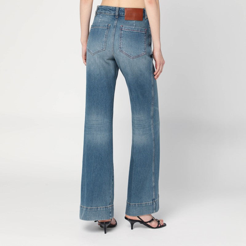 Victoria Beckham Wide Jeans In Faded Blue Women - 2