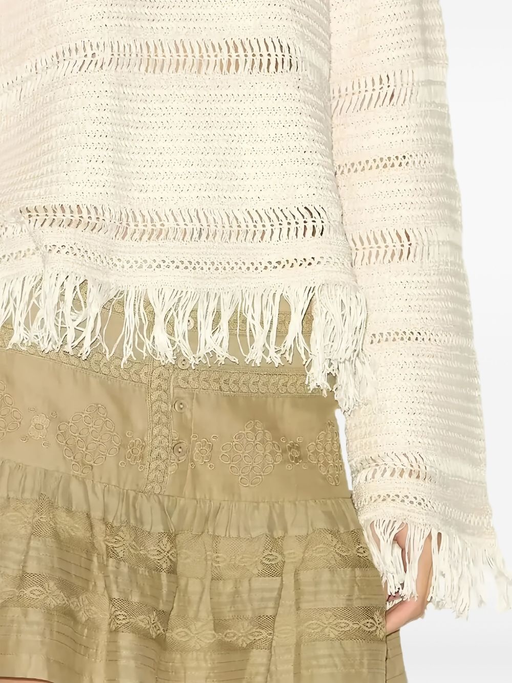 Isabel Marant 24PPA0002FDB1H07I02LY 関税送料込 Isabel Marant fringe-detailing jumper | REVERSIBLE