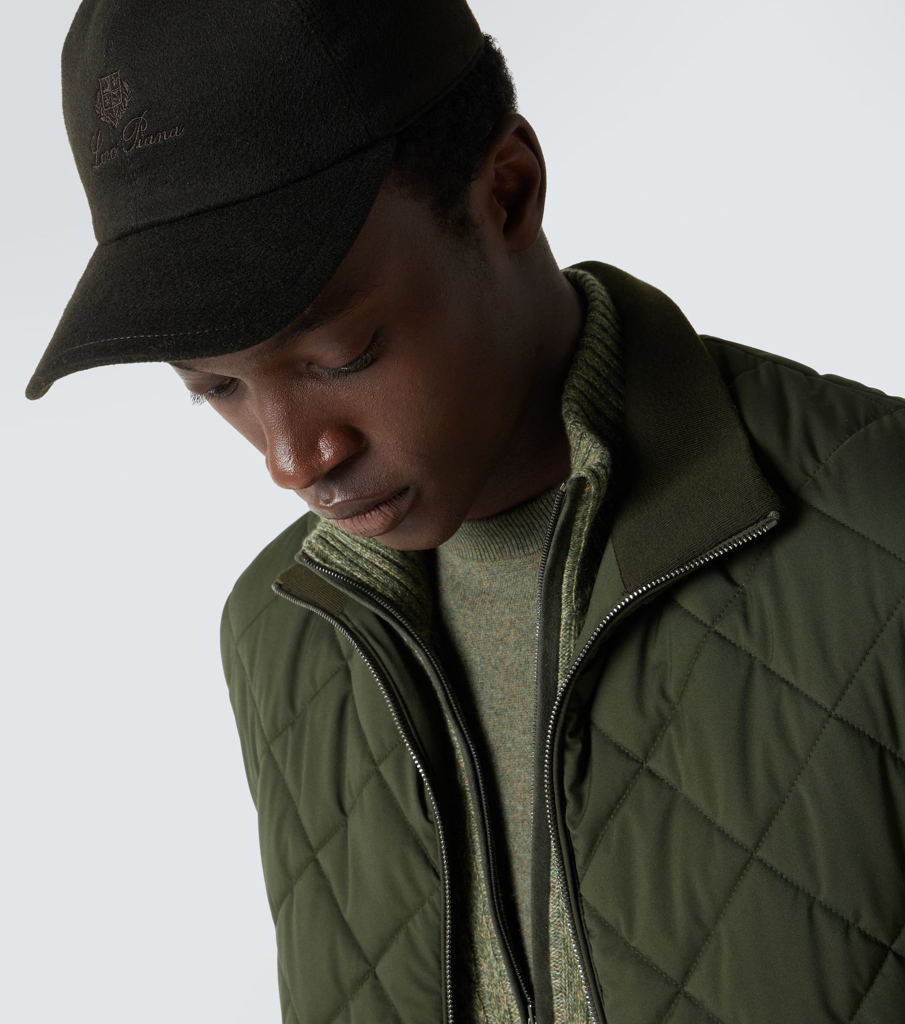 Logo embroidered suede baseball cap - 3