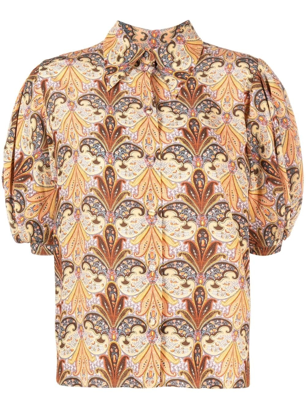 paisley-print silk shirt - 1
