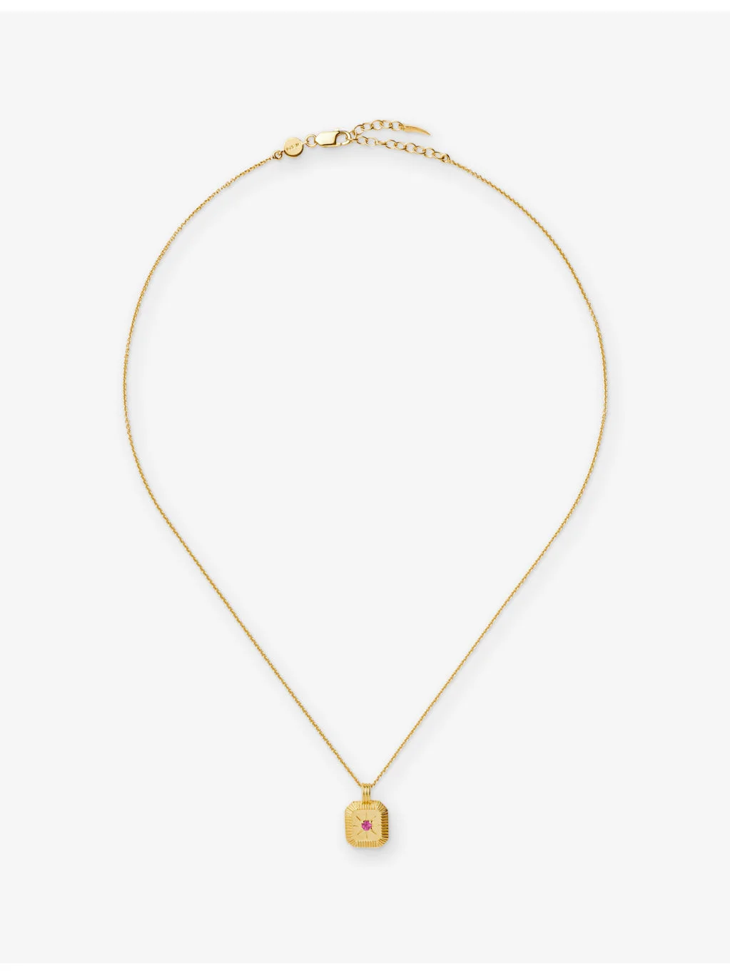October Birthstone 18ct Gold Vermeil Plated Sterling Silver Pendant Necklace - 1