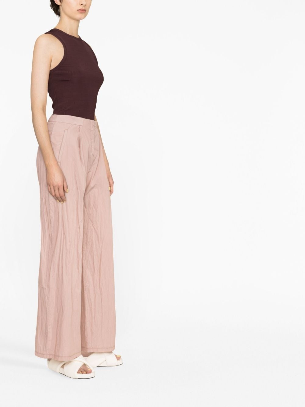 high-waisted wide-leg trousers - 3