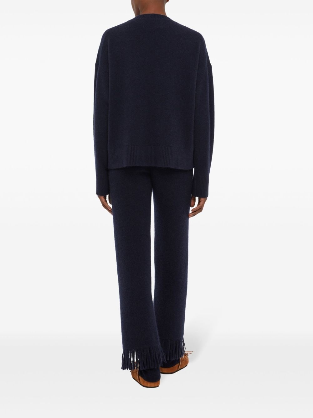 ribbed-edge cashmere-blend jumper - 5