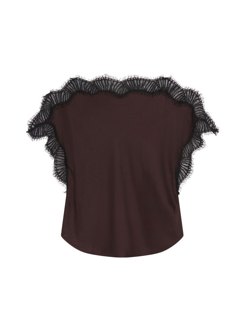 Luna Satin and Lace Top 1