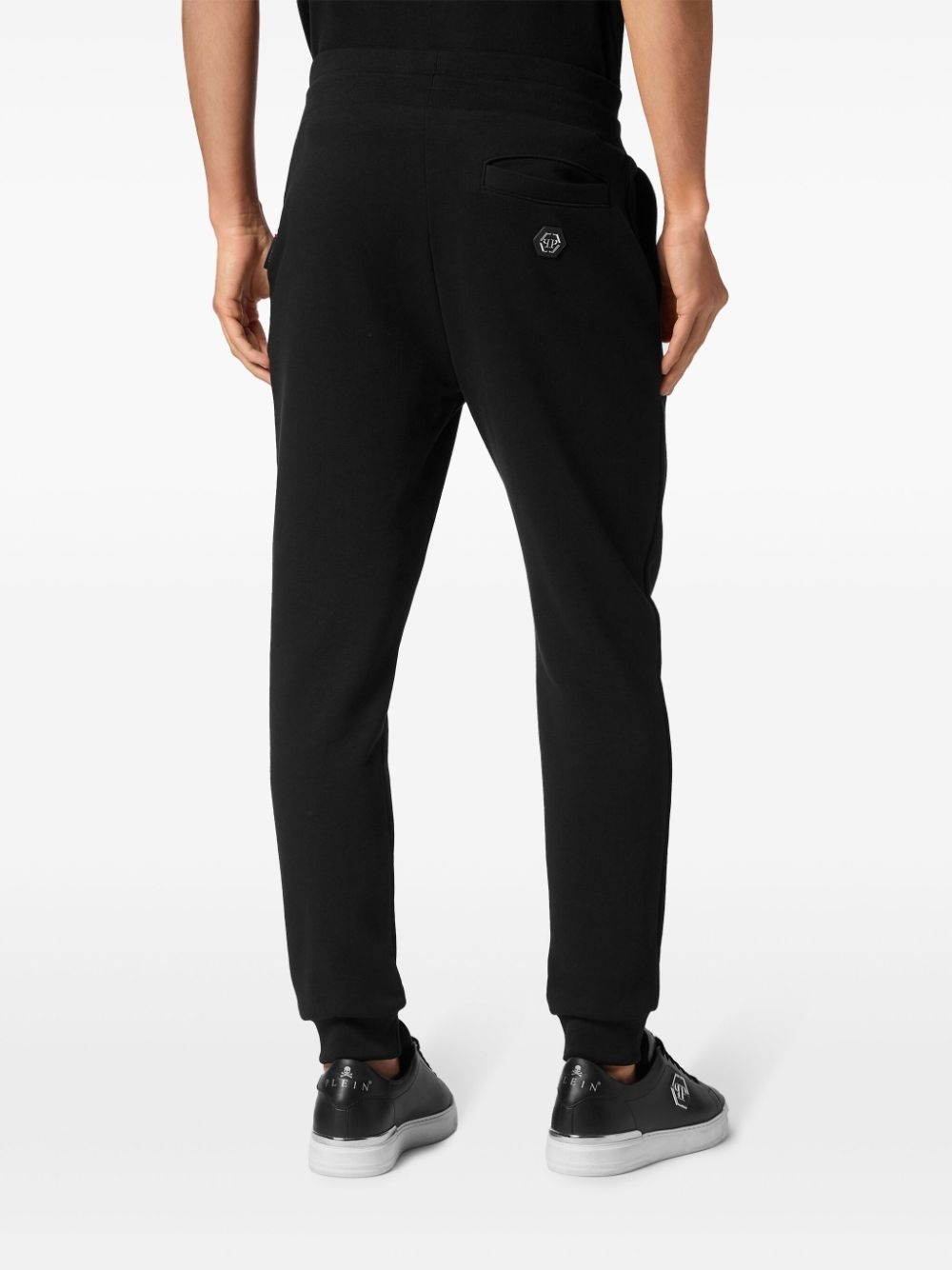 tiger-appliquÃ© drawstring track pants - 4