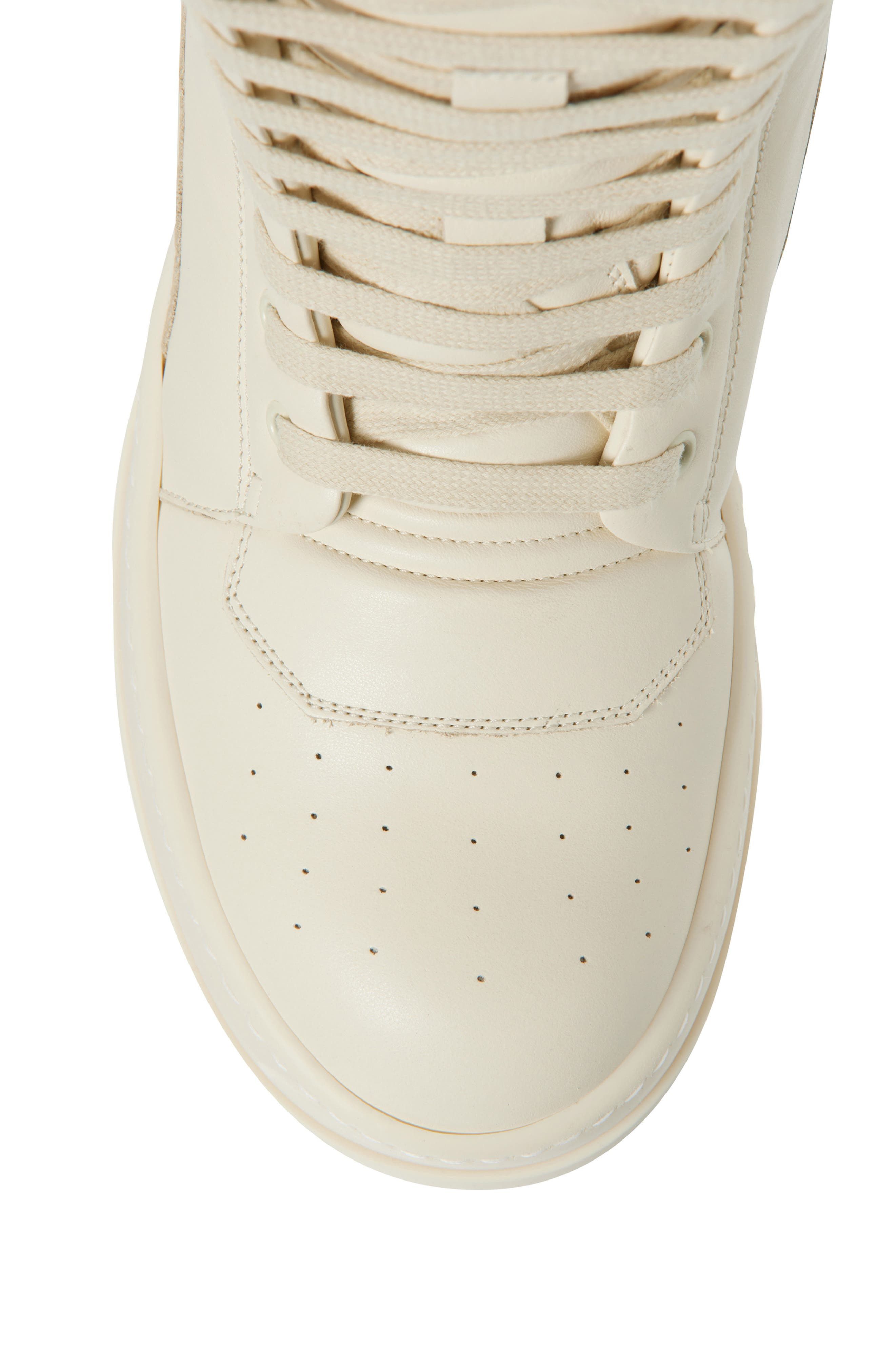 Rick Owens Mega Geobasket High Top Sneaker in Milk/Milk/Milk at Nordstrom - 5