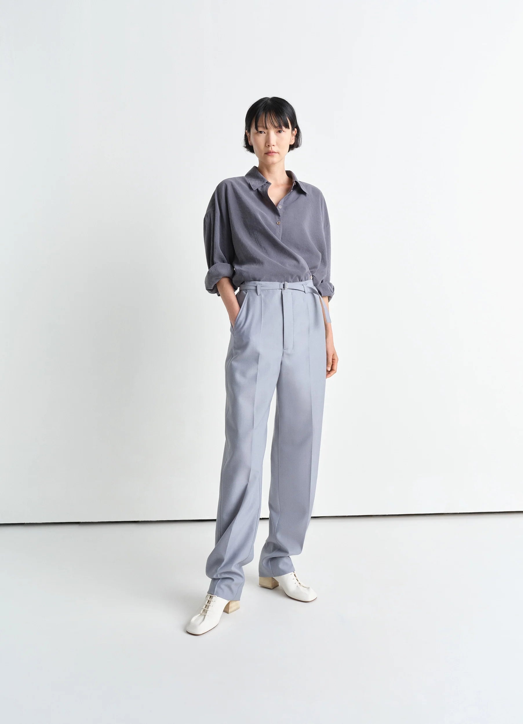 BELTED TAILORED PANTS - 2