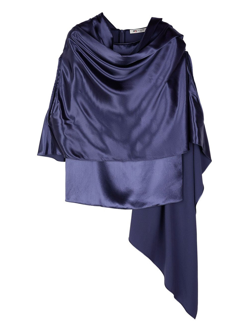draped satin-effect top 1
