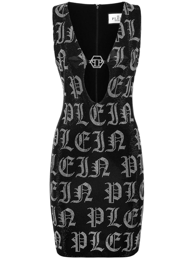 Gothic Plein rhinestone-embellished minidress 1