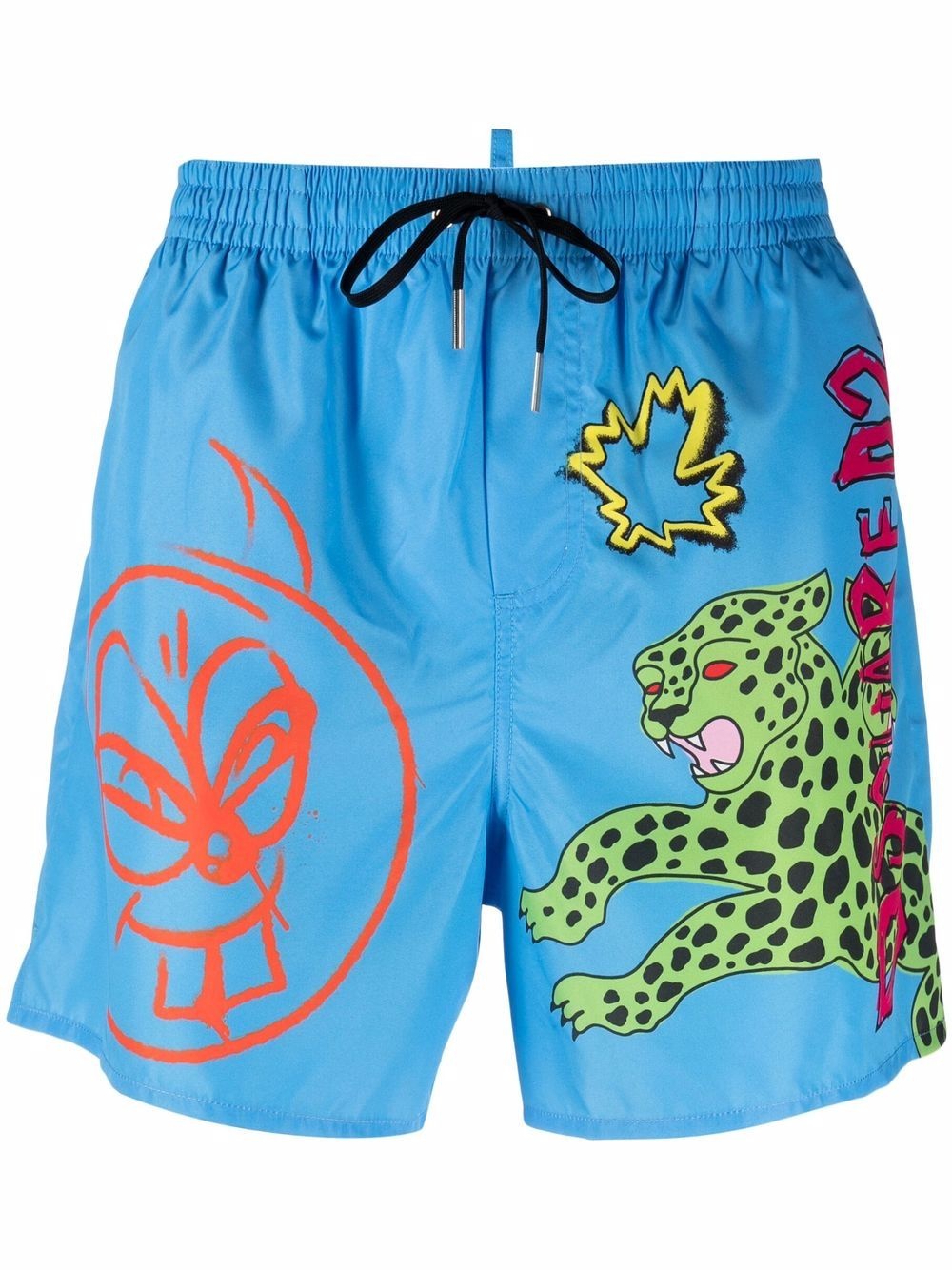 graphic-print swimming trunks - 1