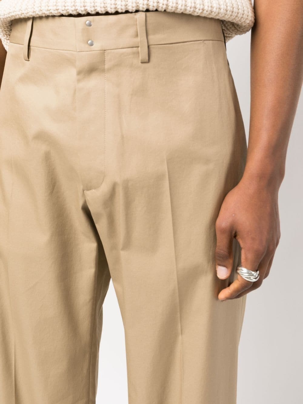 wide-leg tailored trousers - 10