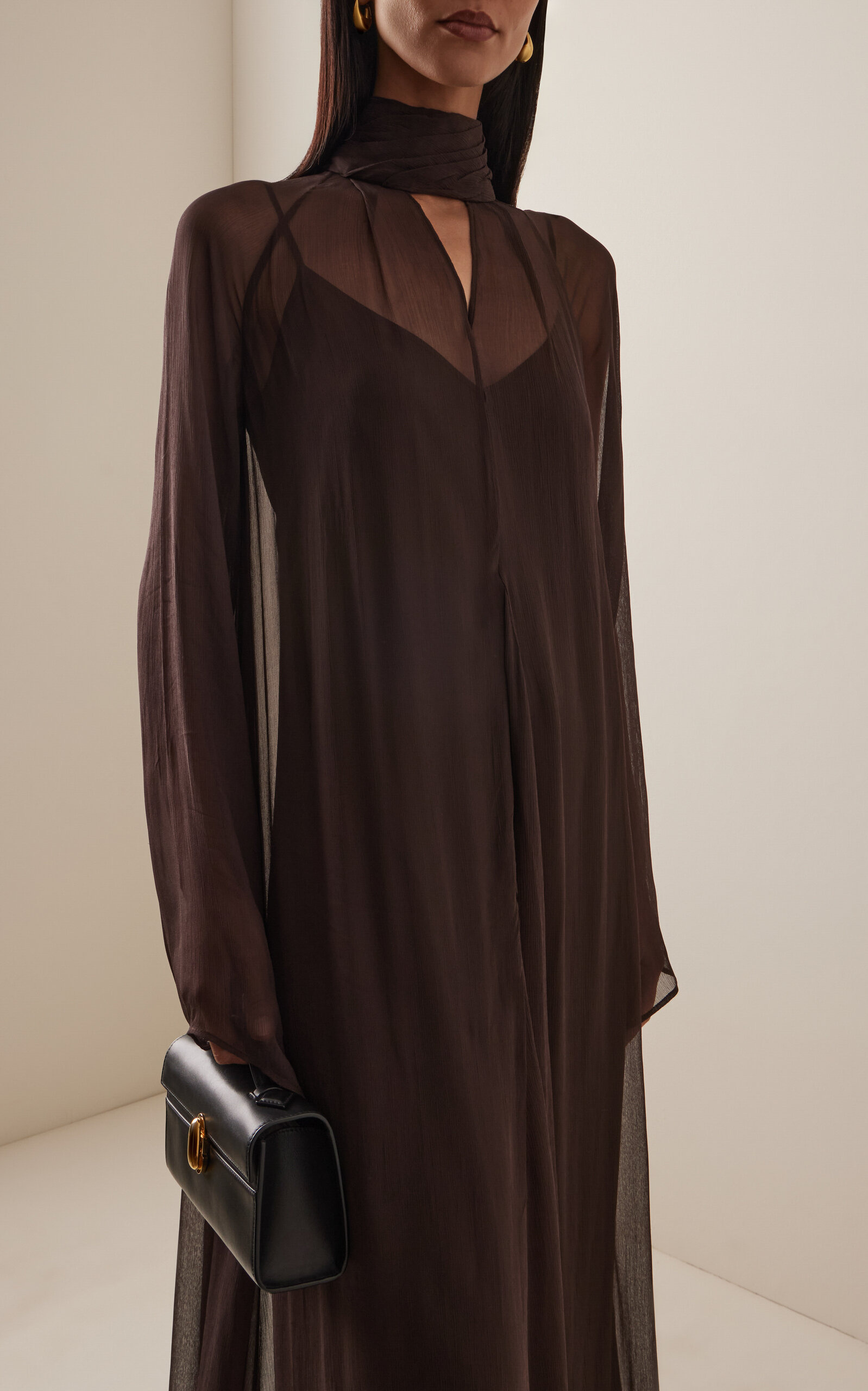 Esther Chiffon Maxi Dress brown - 3