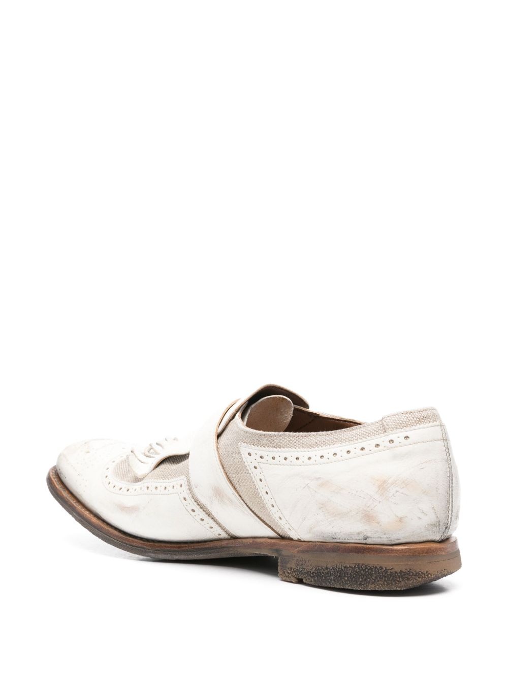 distressed-finish monk shoes - 3