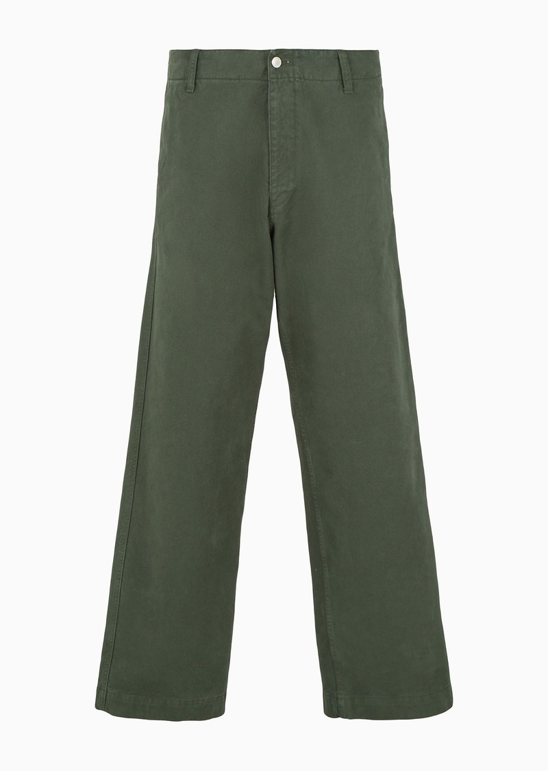 Emporio Armani Sustainability Values Capsule Collection organic bull trousers 1