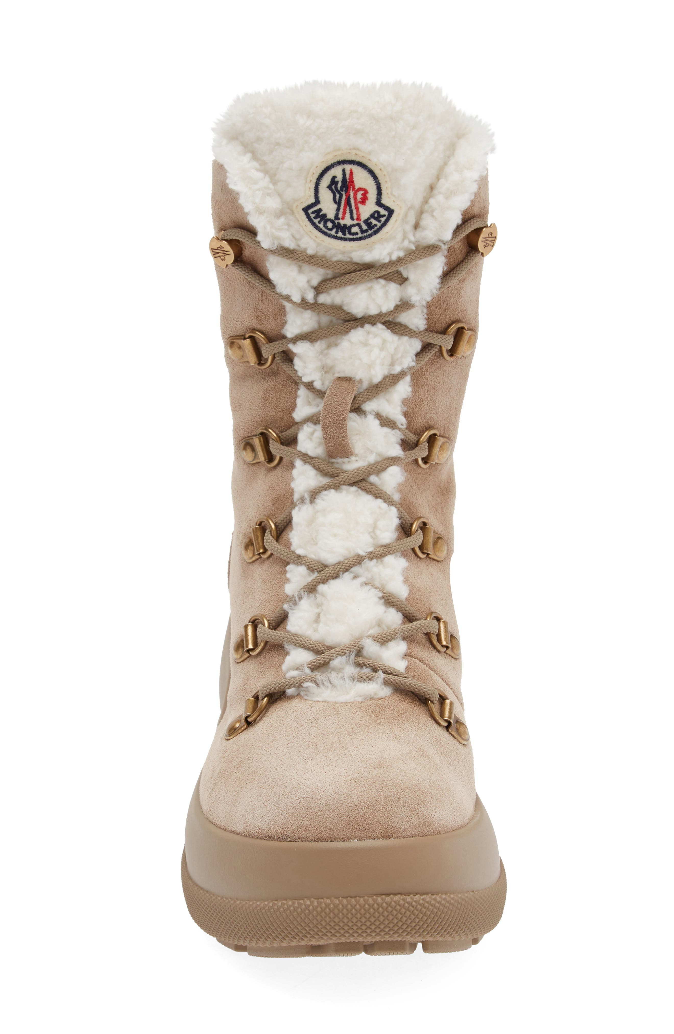 Moncler Resile Trek Faux Shearling Trim Bootie in Coriander at Nordstrom - 4