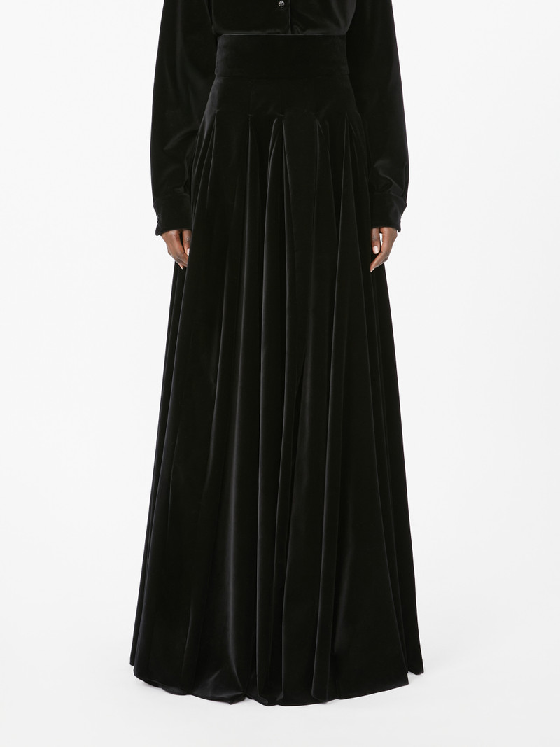 BARTOLO1234 Long, smooth velvet skirt 3
