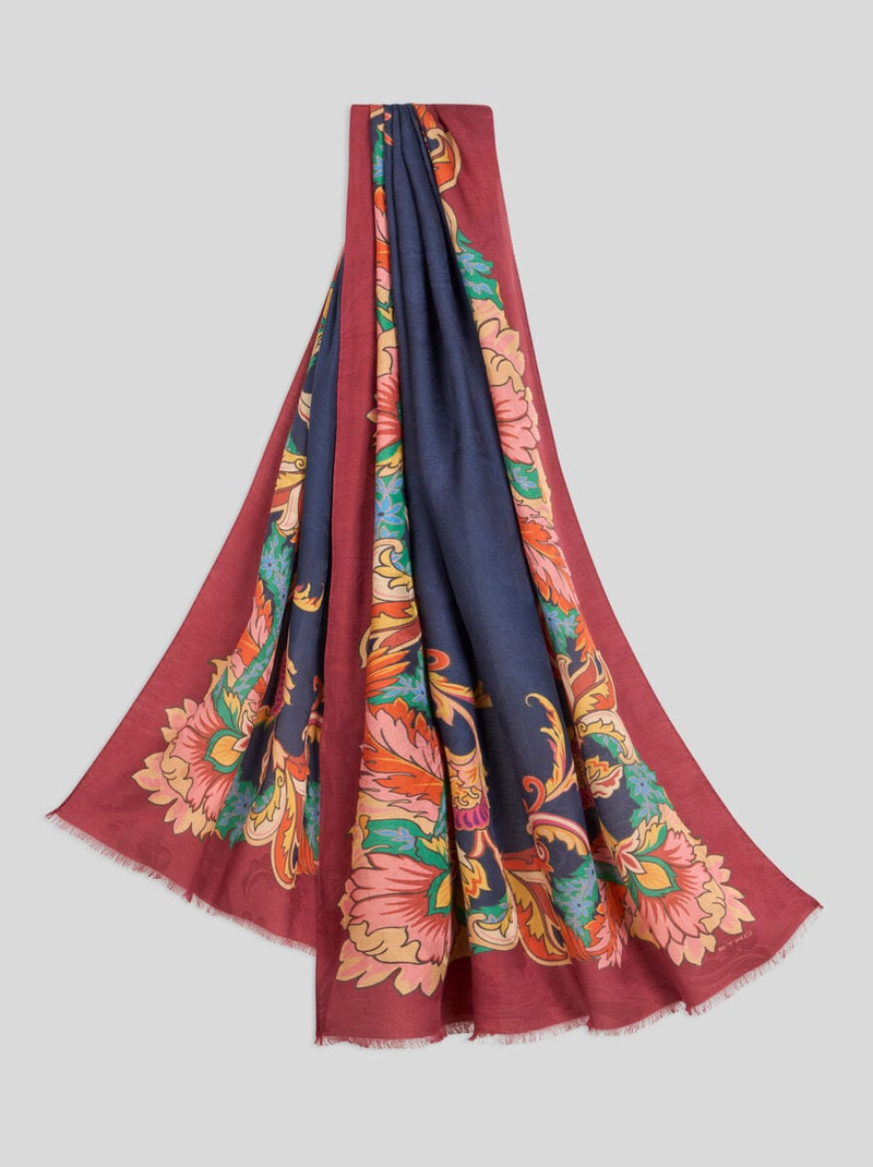 FLORAL JACQUARD SCARF - 1