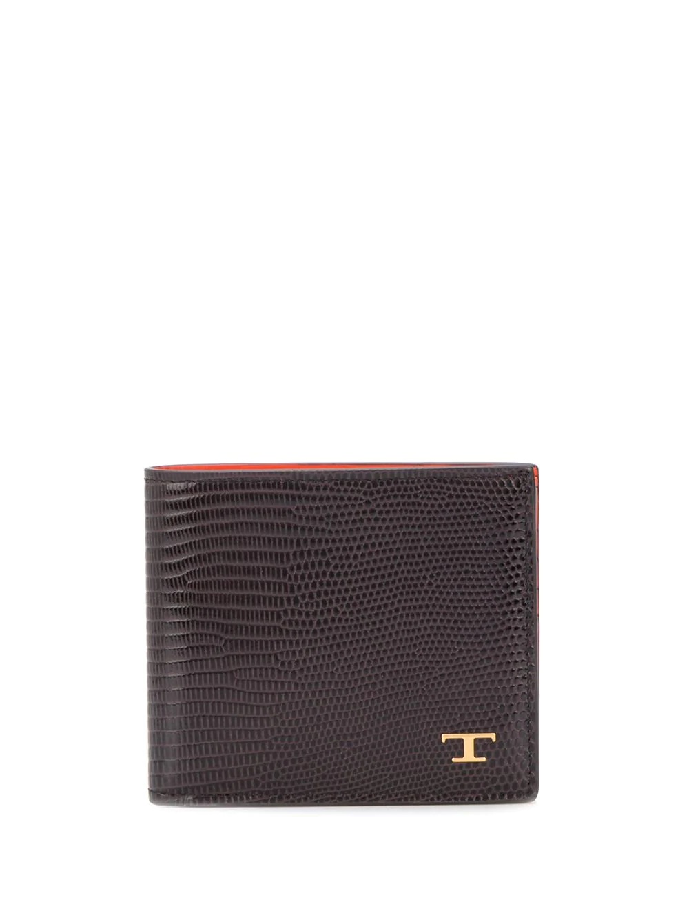 lizard skin-effect two-toned wallet - 1