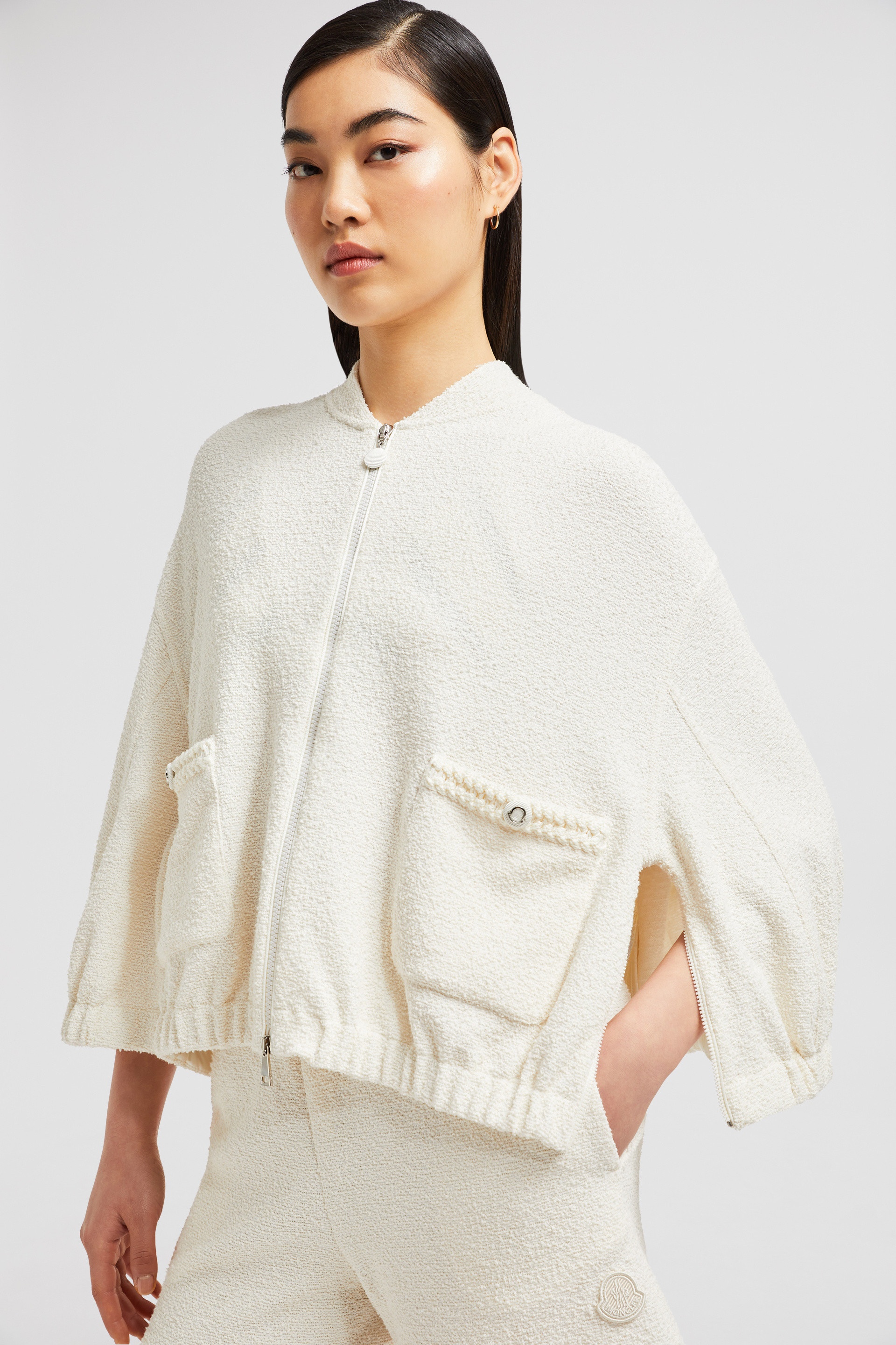 2-in-1 Bouclé Zip-Up Cardigan - 7