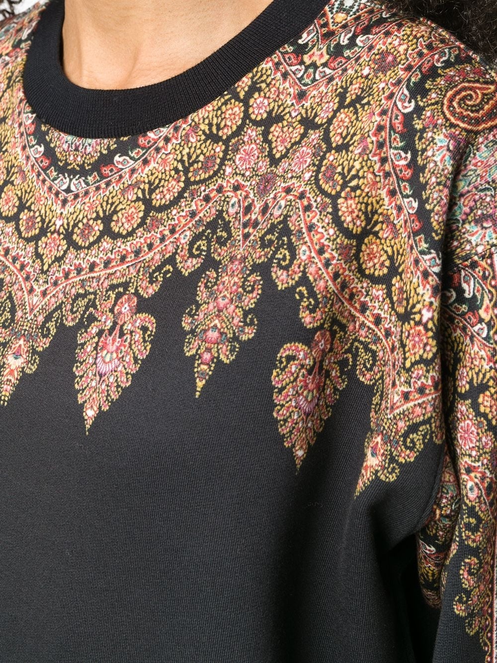 paisley print panel sweatshirt - 5