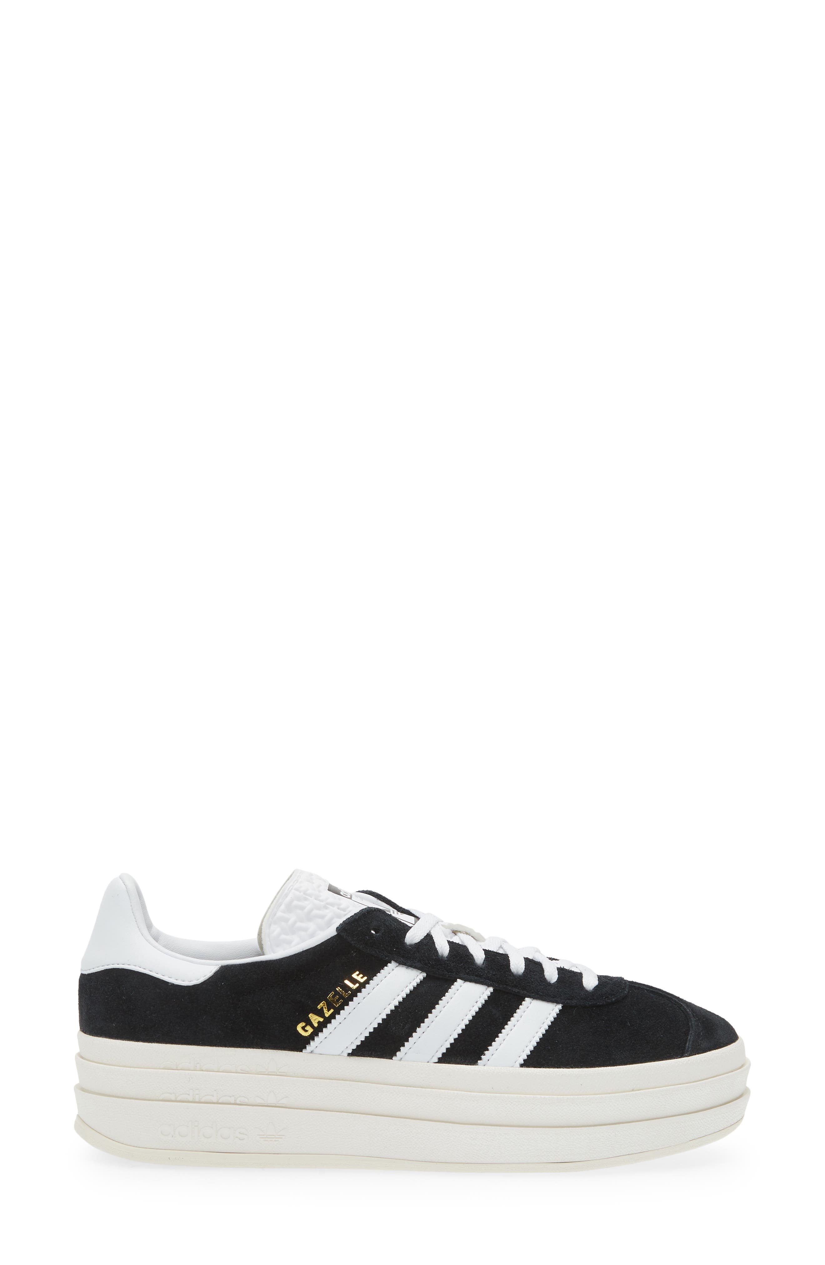 adidas Gazelle Bold Platform Sneaker in Cblack/cwh at Nordstrom - 3