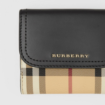 Burberry Haymarket Check E-canvas and Leather Wallet outlook