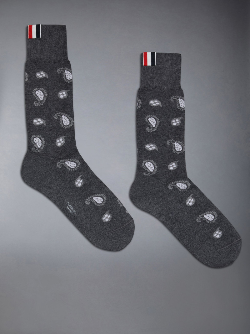 Paisley Cotton Mid Calf Socks 1