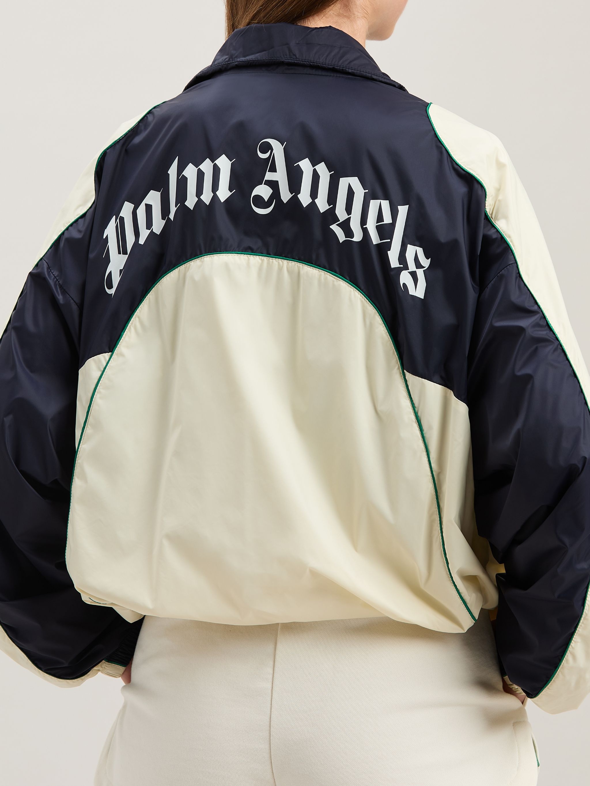 Curved logo colorblock windbreaker - 6