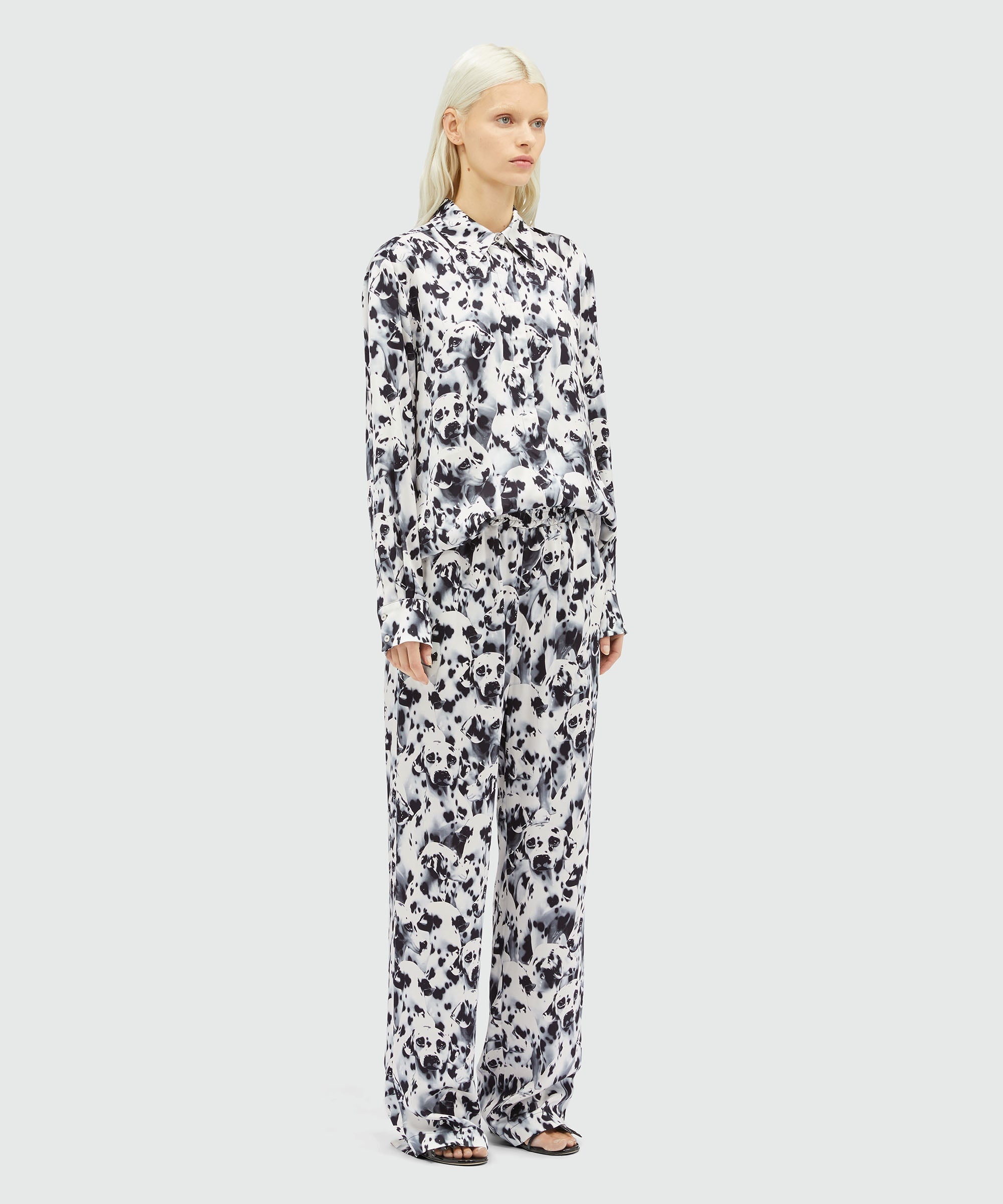 Straight pants with "Ceramic Dalmatian" motif - 4