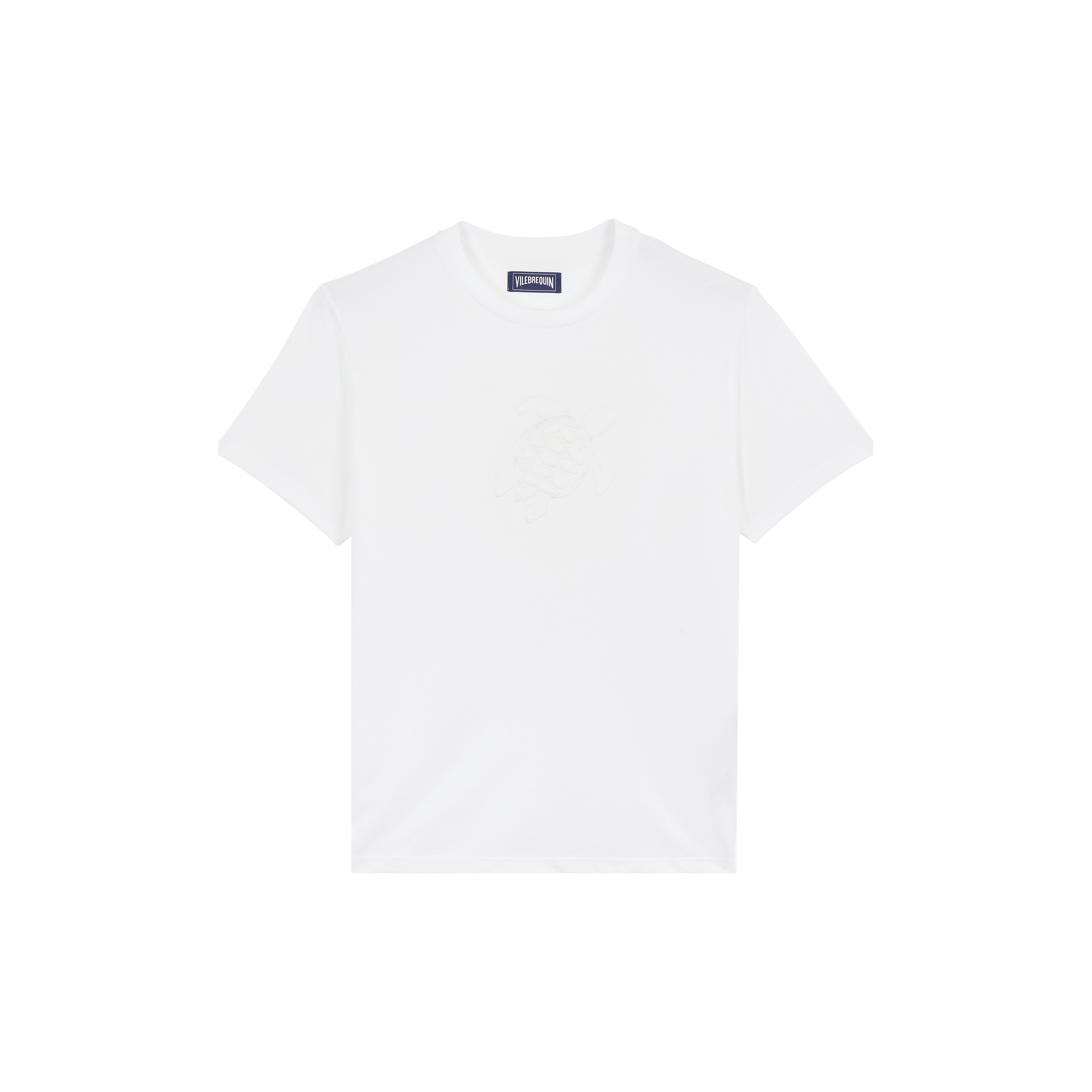 Men Cotton T-shirt Embroidered tone on tone Turtle - 1
