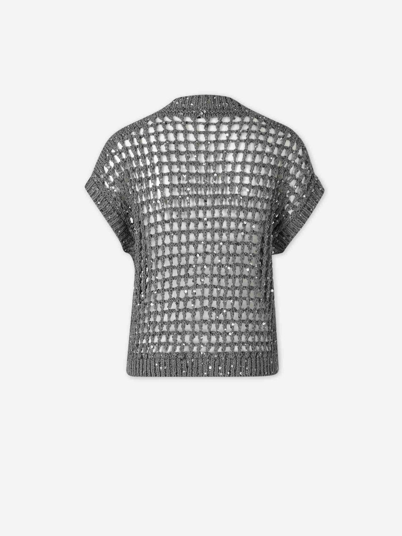 PESERICO OPENWORK SEQUIN CARDIGAN outlook