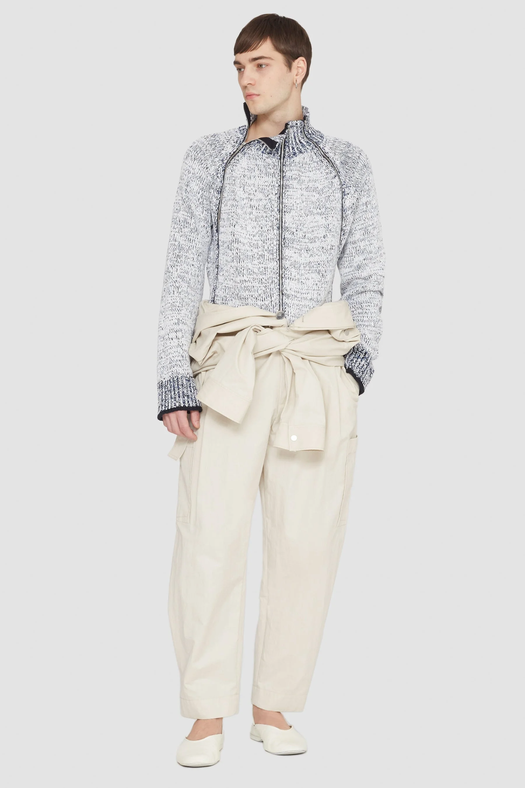 Long Sleeve Marled Pullover - 1