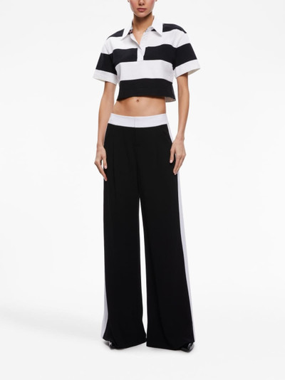 Alice + Olivia stripe-detail wide-leg trousers outlook