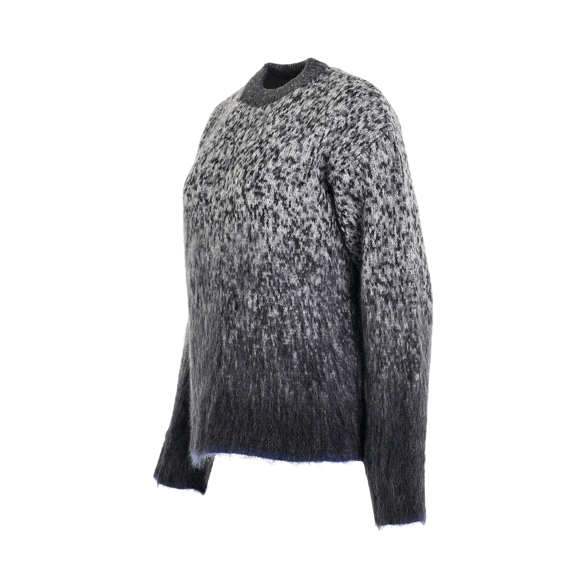 Fuzzy Mohair Arrow Knitwear in Dark Grey - 2