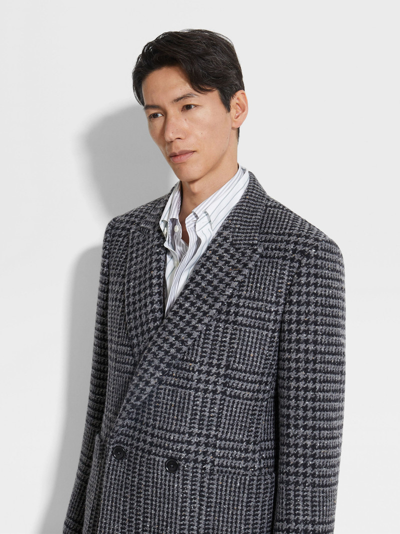 GREY AND BLACK WOOL AND CASHMERE JACKET 3
