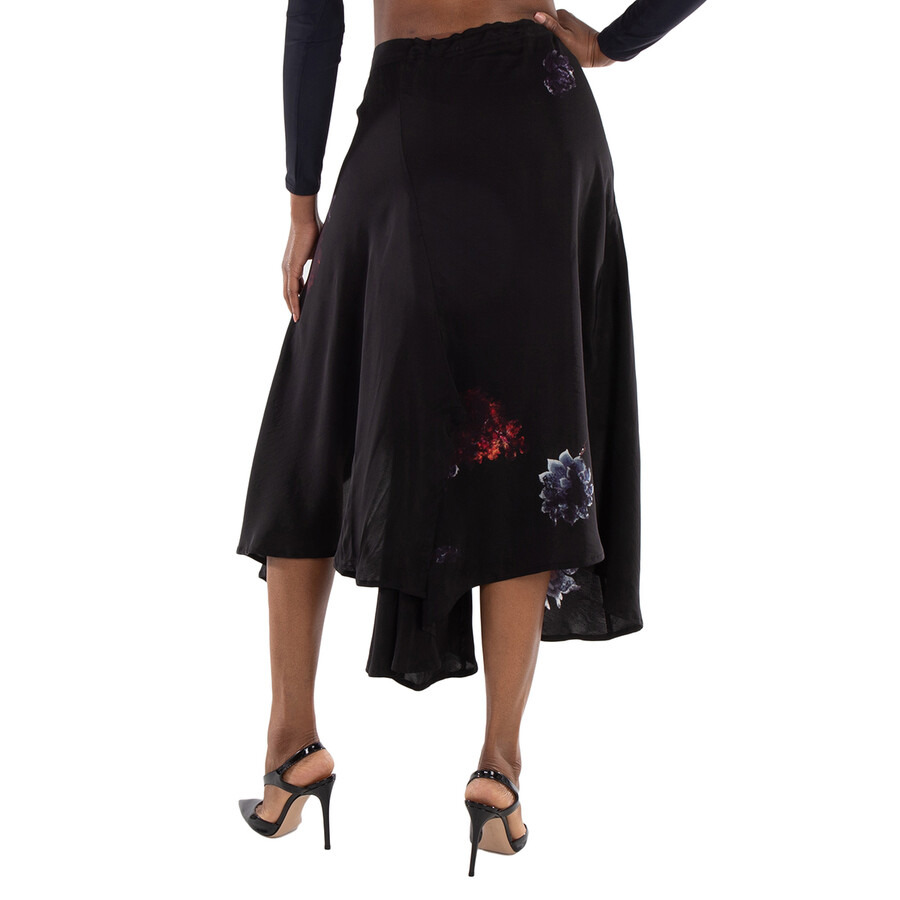 Yohji Yamamoto Drape & Gather Detail Silk Skirt - 6